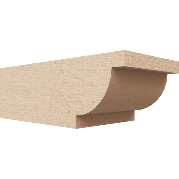 Ekena Millwork 6in. W x 4in. H x 12in. L Alpine Woodgrain TimberThane Rafter Tail, Primed Tan RFTUR06X04X12ALPRCPR - main